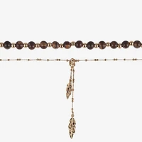 Mixit Gold Tone Womens 2-pc. Necklace Set