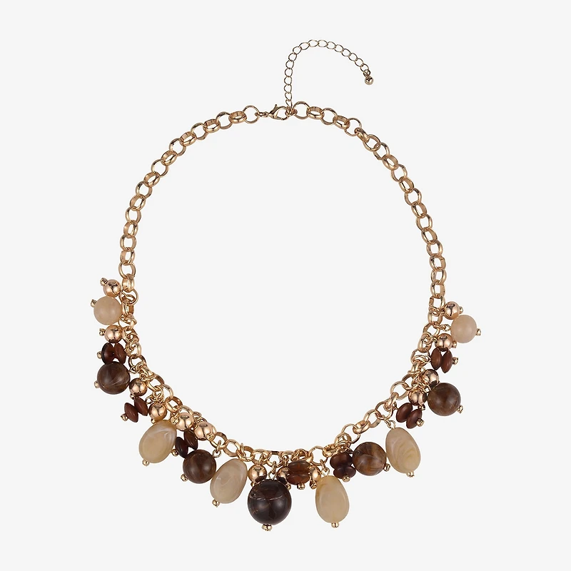 Mixit Gold Tone Womens Inch Statement Necklace