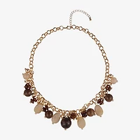 Mixit Gold Tone Womens Inch Statement Necklace