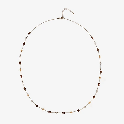 Mixit Gold Tone Womens 36 Inch Illusion Necklace
