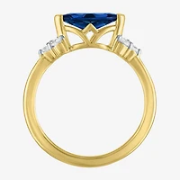 Gemstone 14K Gold Over Silver Marquise Cocktail Ring