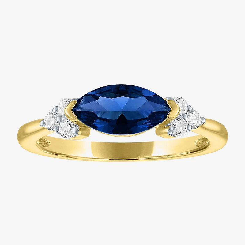Gemstone 14K Gold Over Silver Marquise Cocktail Ring