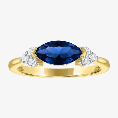Gemstone 14K Gold Over Silver Marquise Cocktail Ring