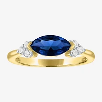 Gemstone 14K Gold Over Silver Marquise Cocktail Ring
