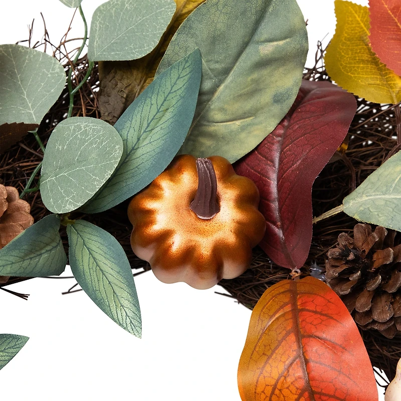 Northlight 24" Pumpkin Pinecone And Gourd Wreath