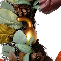 Northlight 24" Pumpkin Pinecone And Gourd Wreath