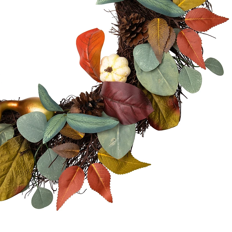 Northlight 24" Pumpkin Pinecone And Gourd Wreath