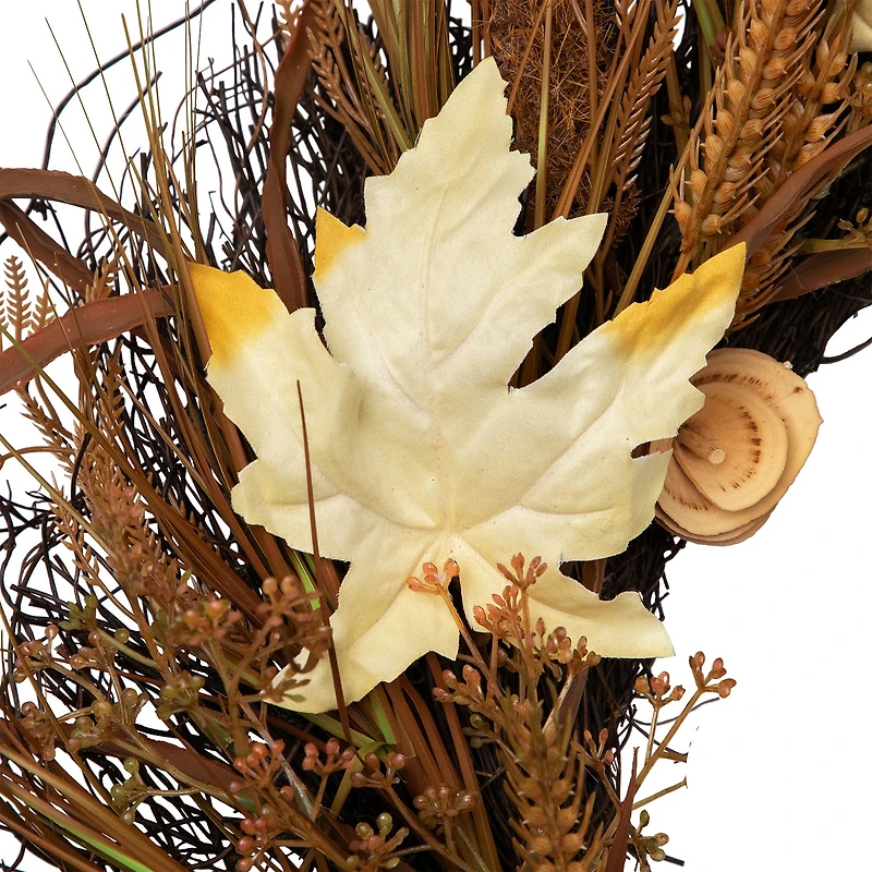 Northlight 24" Cattail And Wheat Twig Wreath