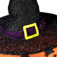 34in Jack-O-Lanterns in Witch's Hat Outdoor Halloween Decoration