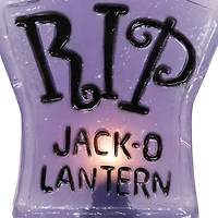 Set of 3 Tombstone Halloween Pathway Markers - 3.5ft Black Wire