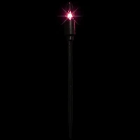 Set of 10 Purple C9 Bulb Halloween Pathway Markers - 8.75ft Black Wire