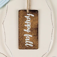 Northlight 9" Beige Happy Fall Wooden Pumpkin Harvest Thanksgiving Tabletop Decor