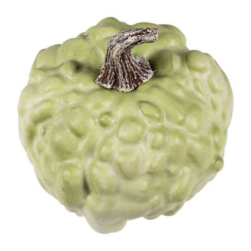 Northlight "5.5"" Green Textured Pumpkin Fall Harvest" Thanksgiving Tabletop Decor