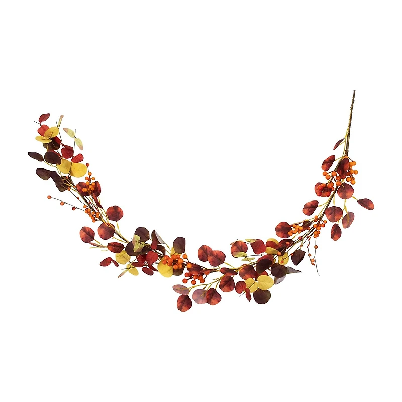 Northlight Berries Leaves Unlit Christmas Indoor Garland