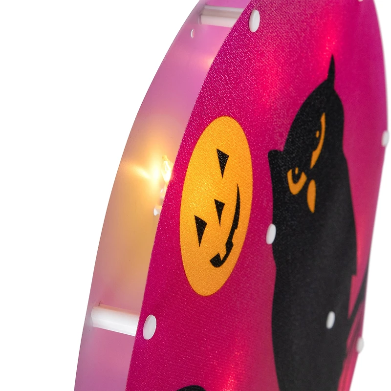Northlight 13.75in Lighted Black Owl Silhouette Decorative Lantern