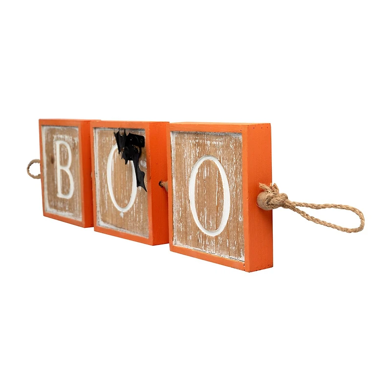 Northlight 27.5in Beige And Orange Boo Hanging Banner Wall Art Set