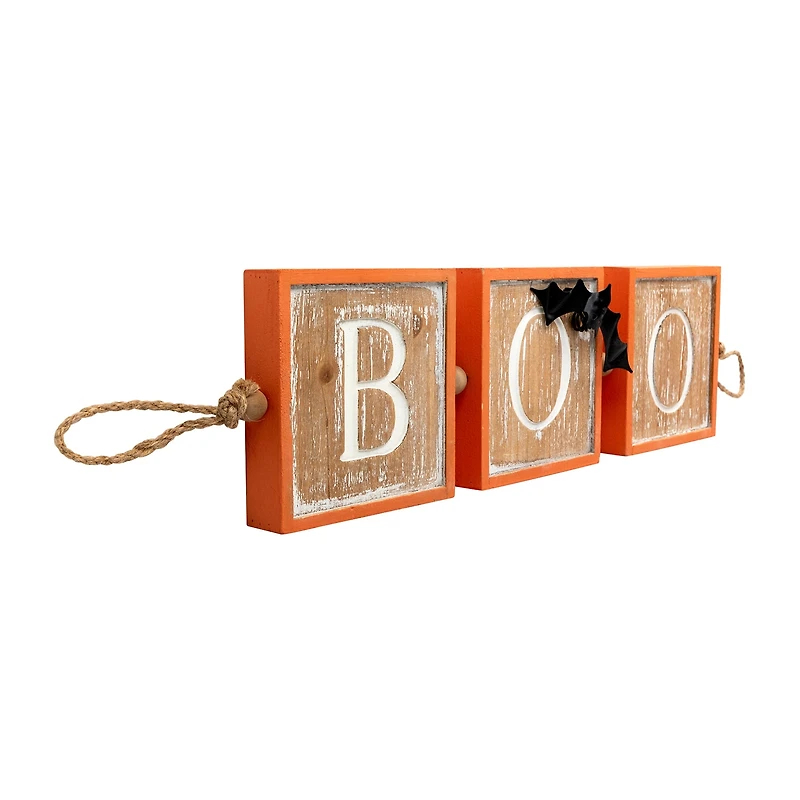 Northlight 27.5in Beige And Orange Boo Hanging Banner Wall Art Set