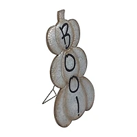 Northlight 28in Boo! Metal Pumpkin Halloween Yard Art