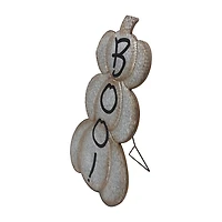 Northlight 28in Boo! Metal Pumpkin Halloween Yard Art