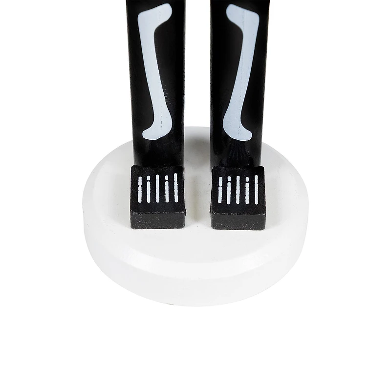 Northlight 14in Black And White Skeleton Wood Nutcracker