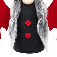 Northlight Black/Red Halloween Girl Gnome 17in Halloween Gnome