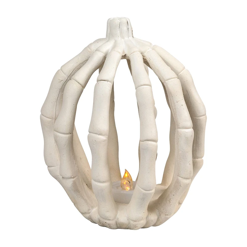 Northlight 6.25in Led Skeleton Pumpkin Halloween Tabletop Decor