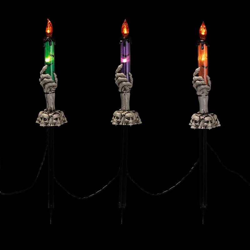 Northlight 8.5in Led Skeleton Candle 6-pc. Lighted Halloween Tabletop Decor