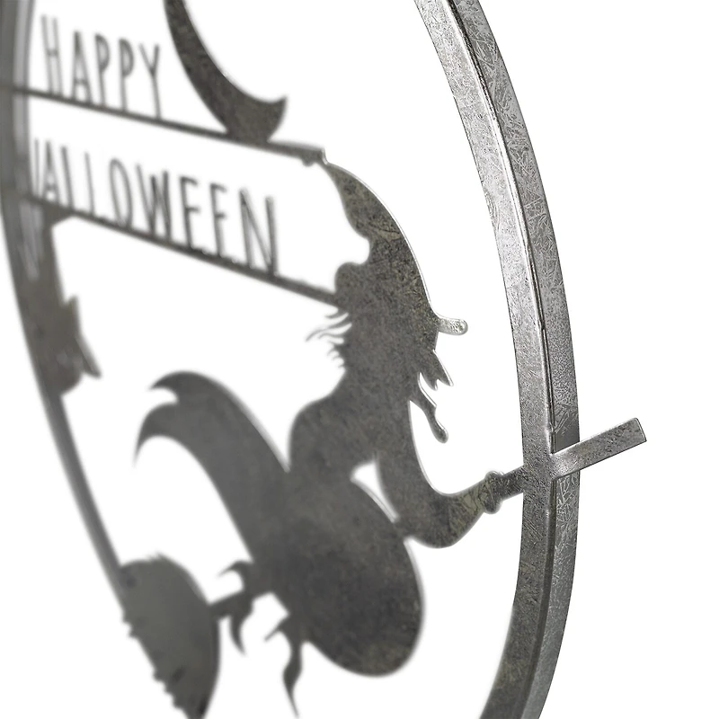 Northlight 17in Silver Flying Witch Wall Sign