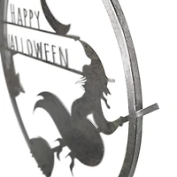 Northlight 17in Silver Flying Witch Wall Sign