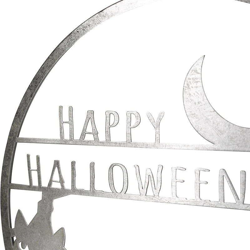 Northlight 17in Silver Flying Witch Wall Sign