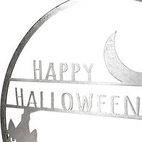 Northlight 17in Silver Flying Witch Wall Sign