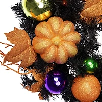 Northlight 24in Jack-O-Lantern In Witches Hat Wreath