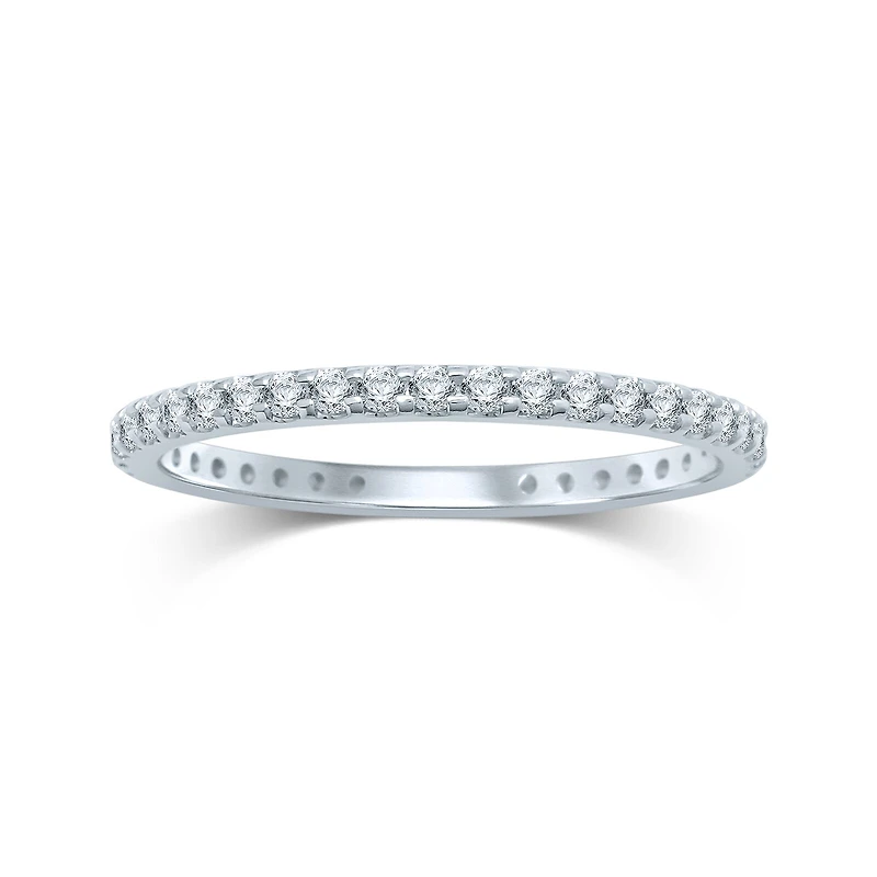 1/2 CT.T.W. Natural Diamond 14K White Gold Eternity Band