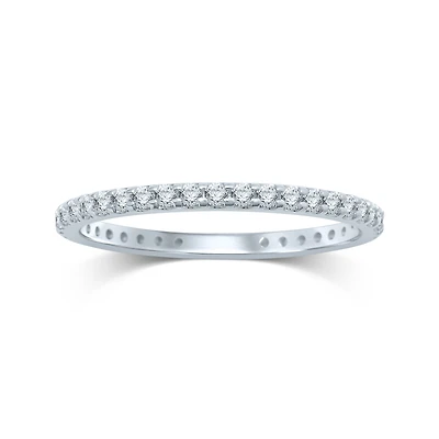 1/2 CT.T.W. Natural Diamond 14K White Gold Eternity Band