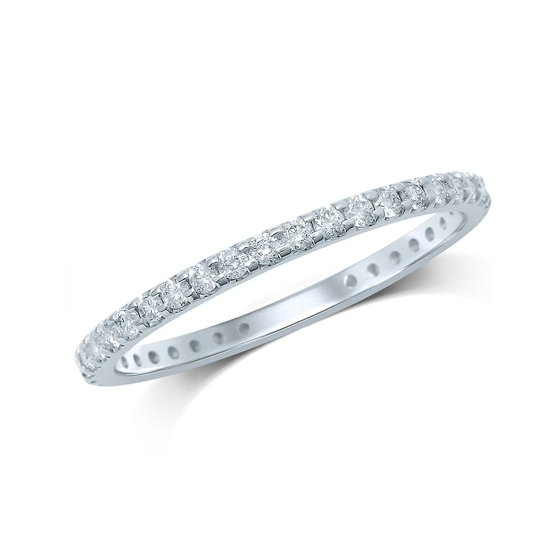 1/2 CT.T.W. Natural Diamond 14K White Gold Eternity Band
