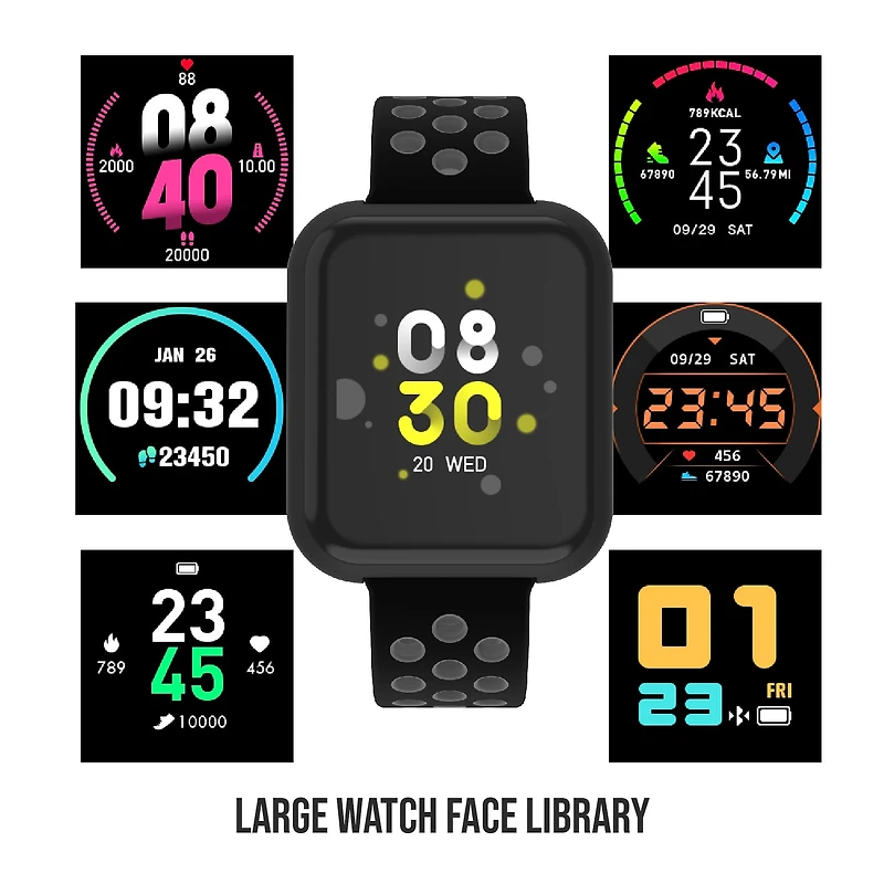 Itouch Air 3 Unisex Adult Black Smart Watch 500006b-4-51-G02