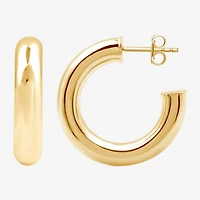 Yes, Please! Womens Lab Created White Sapphire 14K Gold Over Silver Sterling Silver Round 2 Pair Earring Set