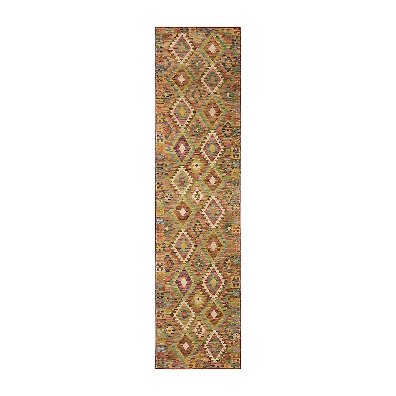 Covington Home Mirabelle Tribal Inspirations Geometric Washable 2'X8' Indoor Rectangular Runner