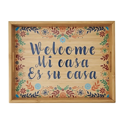 Mesa Mia Chapala 'Welcome' Wood Serving Tray