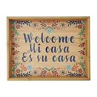 Mesa Mia Chapala 'Welcome' Wood Serving Tray