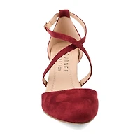 Journee Collection Foster Womens Pointed Closed Toe Block Heel Pumps