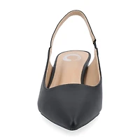 Journee Collection Paulina Womens Pointed Closed Toe Spool Heel Pumps