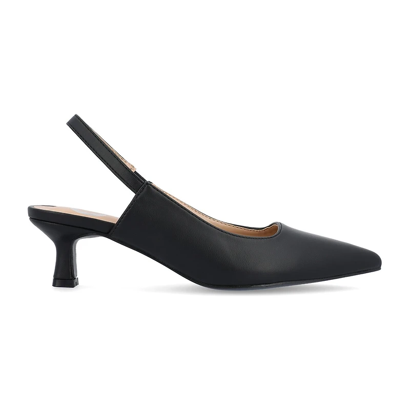 Journee Collection Paulina Womens Pointed Closed Toe Spool Heel Pumps