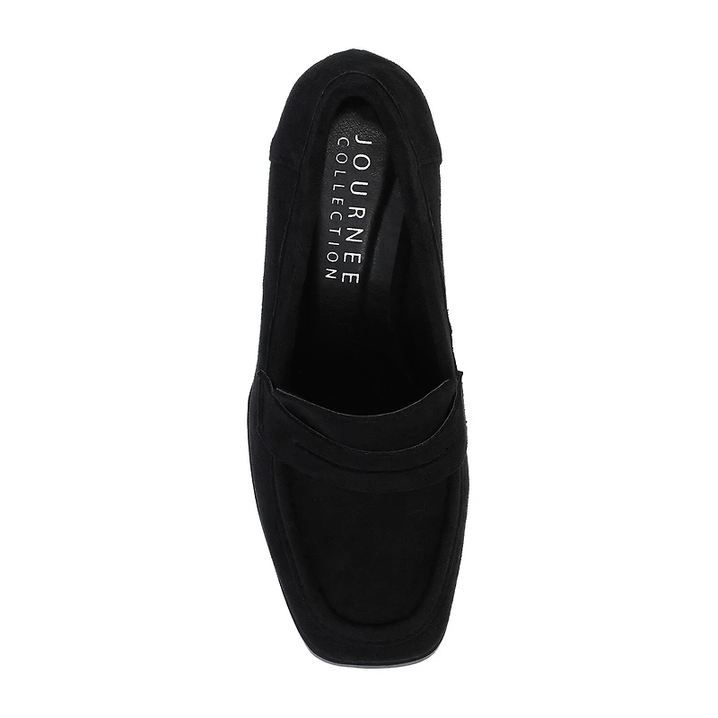 Journee Collection Malleah Womens Square Closed Toe Stacked Heel Pumps