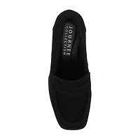 Journee Collection Malleah Womens Square Closed Toe Stacked Heel Pumps