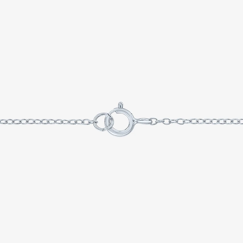Yes, Please! Womens Lab Created White Opal Sterling Silver Pear 18 Inch Pendant Necklace