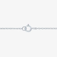 Yes, Please! Womens Lab Created White Opal Sterling Silver Pear 18 Inch Pendant Necklace