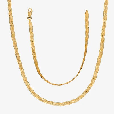 Made in Italy Womens 24K Gold Over Silver 2-pc. Jewelry Set