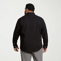 Van Heusen Cronbie Mens Long Sleeve Regular Fit Stretch Fabric Big and Tall Button-Down Shirt