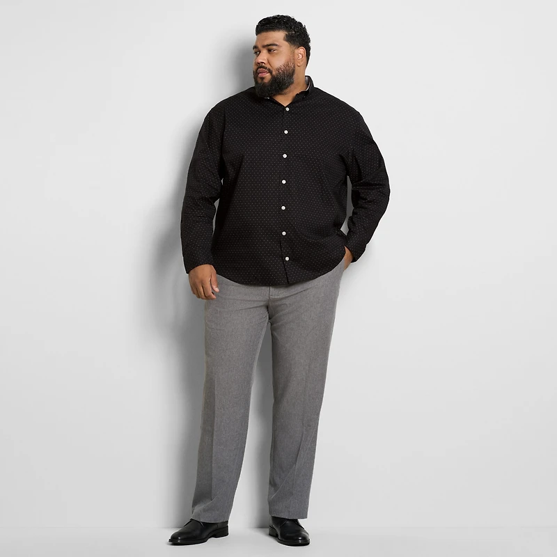 Van Heusen Cronbie Mens Long Sleeve Regular Fit Stretch Fabric Big and Tall Button-Down Shirt